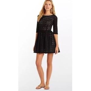 Black and white lace fit and flare Lilly Pulitzer